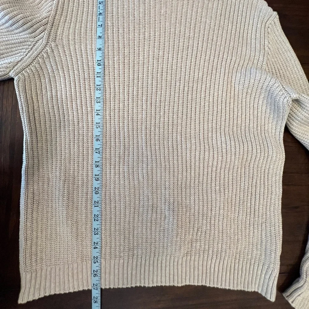 Vintage J. Crew Beige knit crew neck sweater, Preppy, Old Money, Size XL